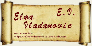 Elma Vladanović vizit kartica